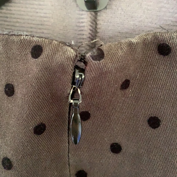 Gap Heavy Cotton/Velvet Polka Dot Dress - Picture 3 of 6